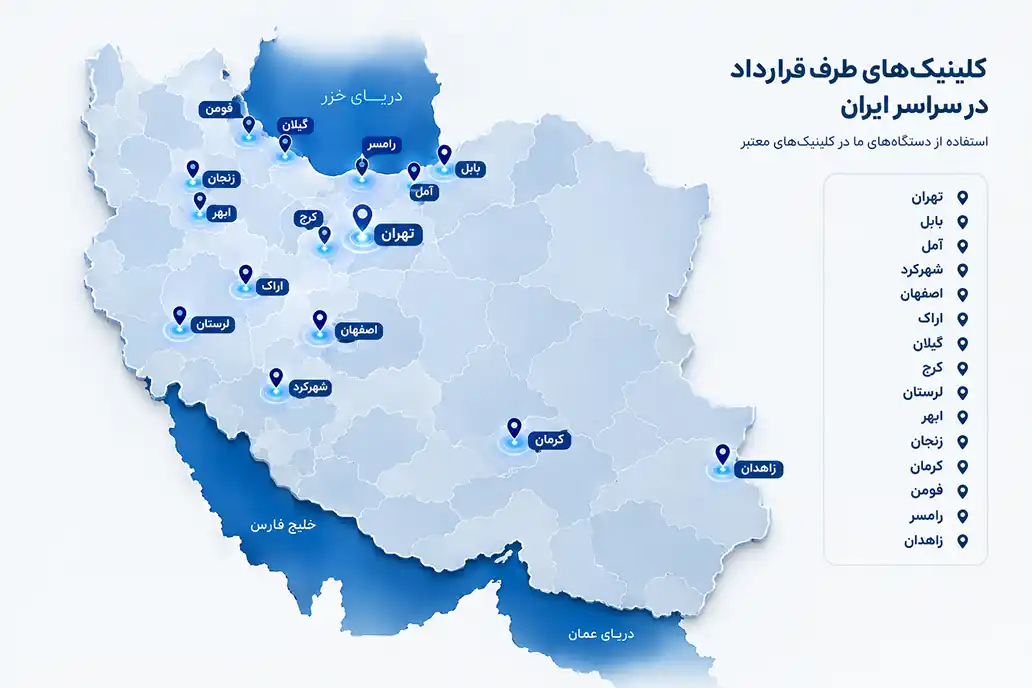 نقشه پراکندگی مشتریان کابوک طب